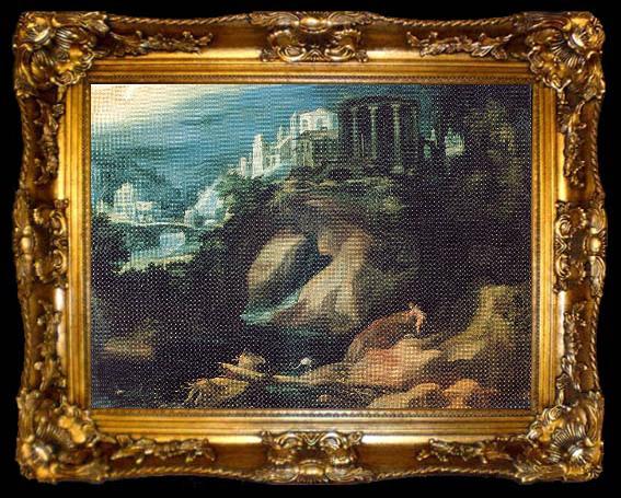 framed  Paul Bril Landschaft mit Sibyllentempel, ta009-2